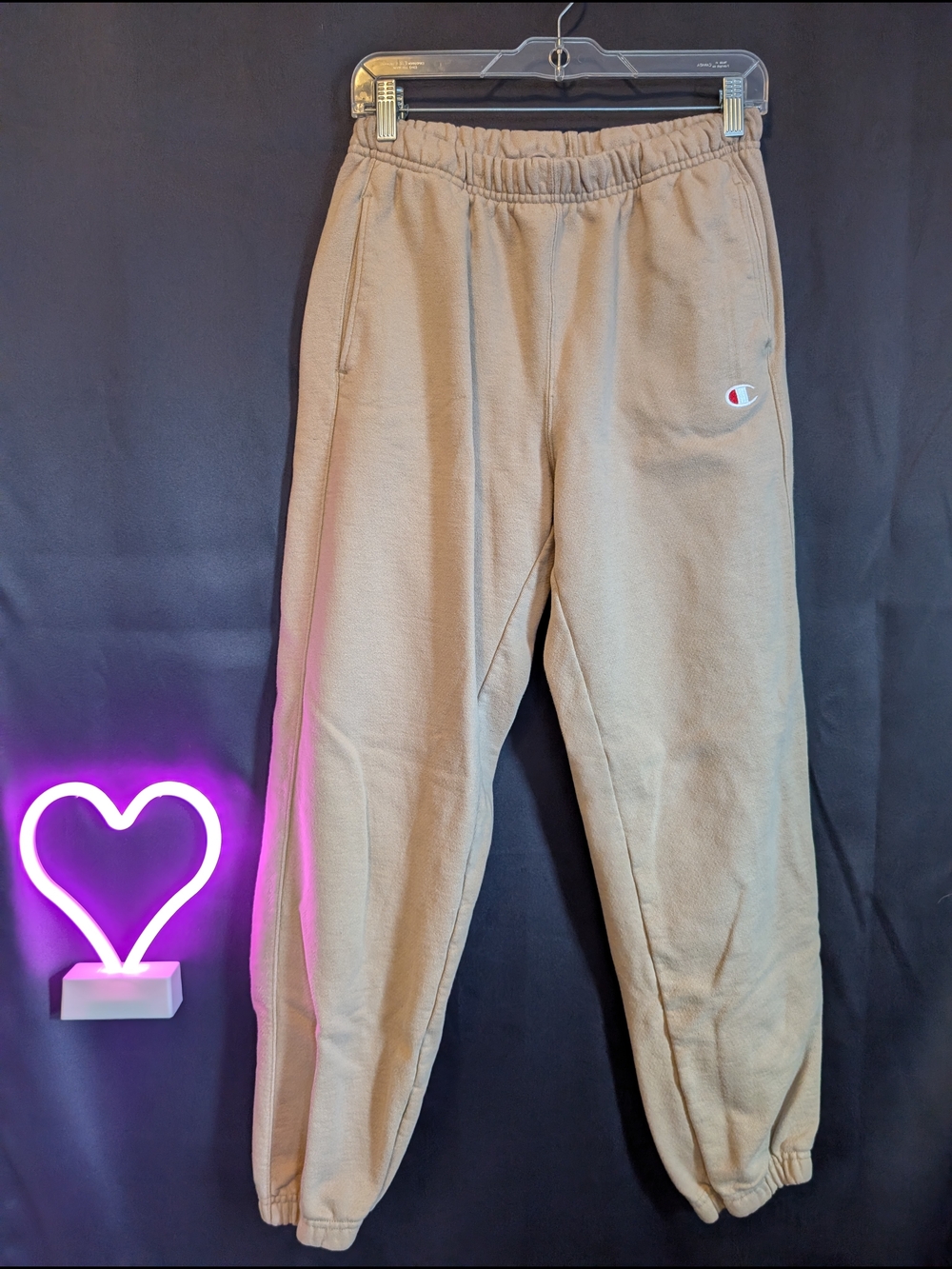 Champion Khaki Sweatpants with Logo